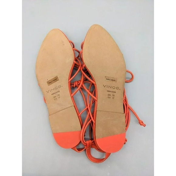 NIB Vince Kenna Women's Knotted Leather Gladiator Sandal Size 7 M (MSRP $280) - Picture 7 of 8